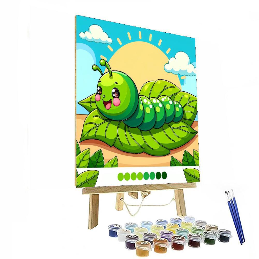 Happy Caterpillar Paint By Number