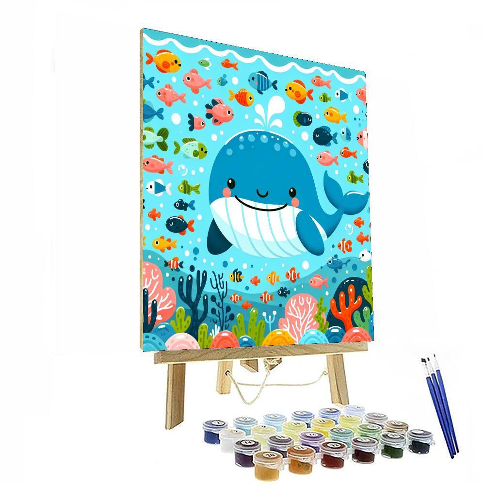 Whale's Deep Sea Quest Paint By Numbers Art