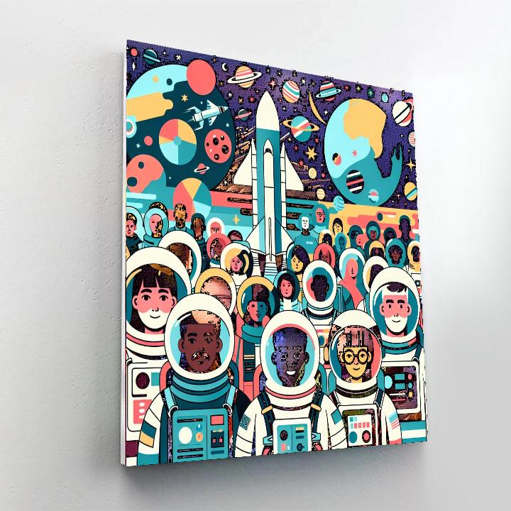 Space Adventure Voyage Painting By Numbers Kit