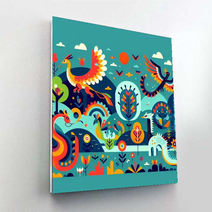 Mythical Creatures Haven Paint By Numbers Art