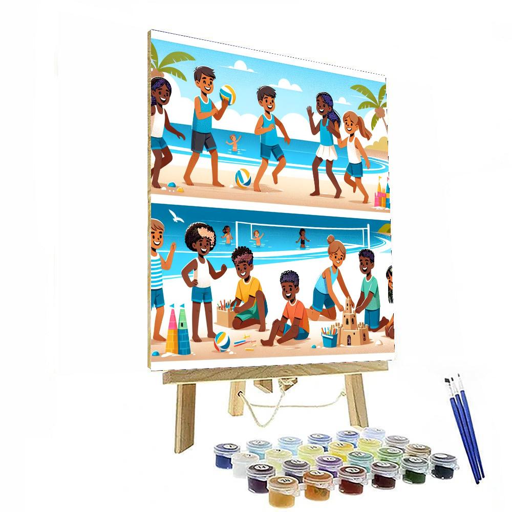 Festive Beach Bash Number Painting