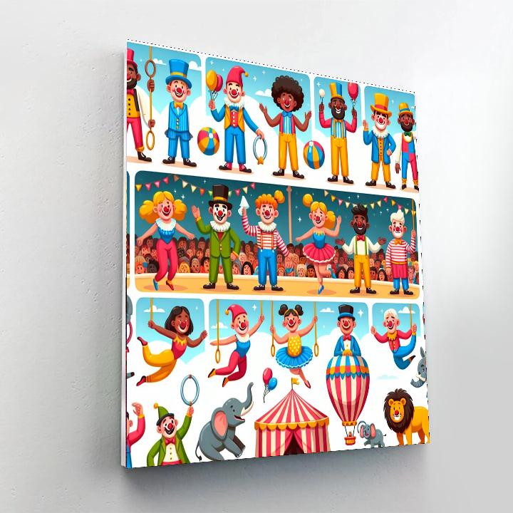Exciting Circus Fun Number Painting