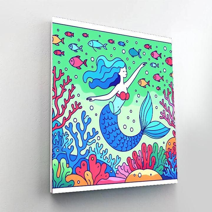 Mermaid's Ocean Kingdom Painting Number Kit