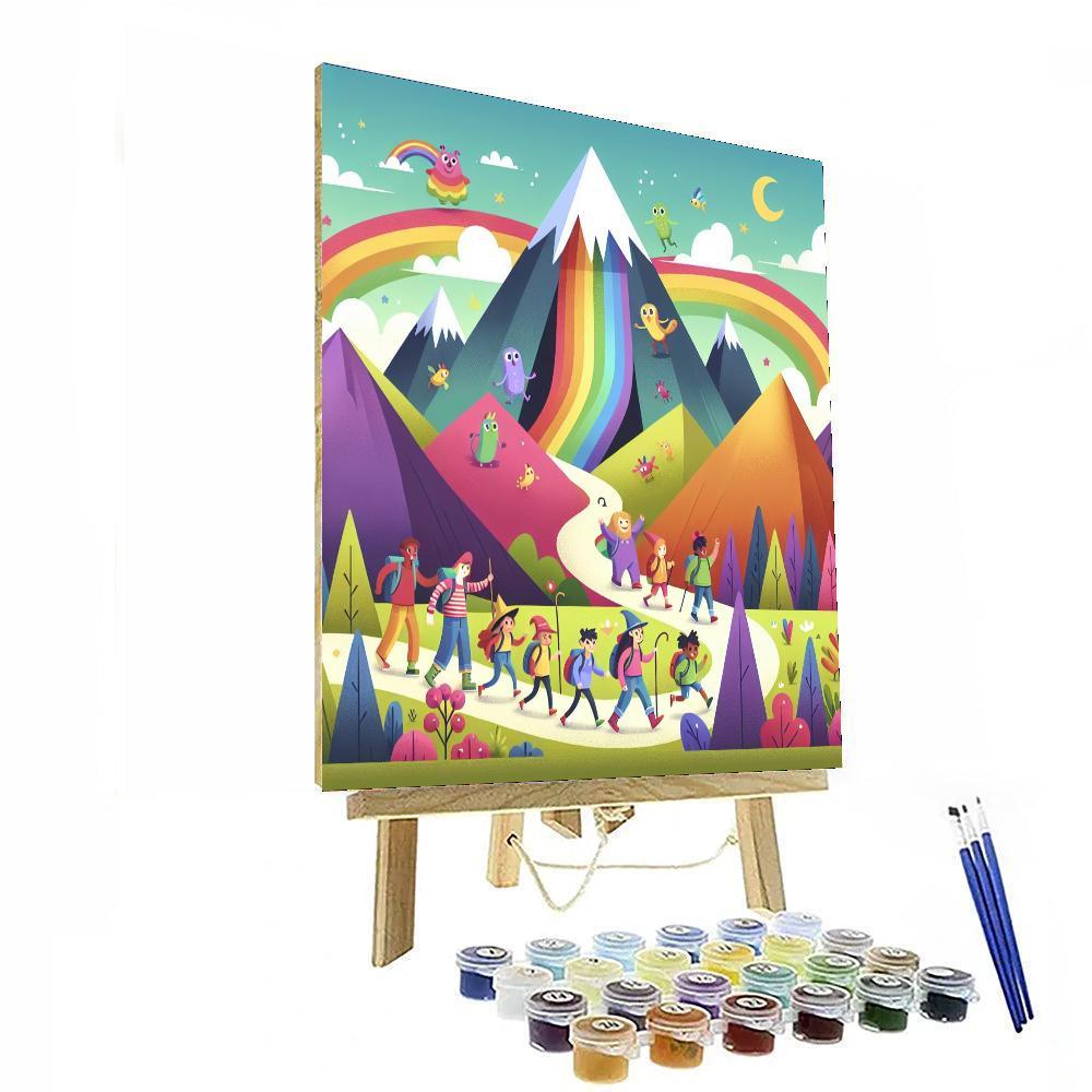 Rainbow Mountain Adventure Paint By Numbers Art