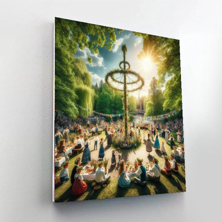 Midsummer Celebrations - Stockholm, Sweden Number Painting