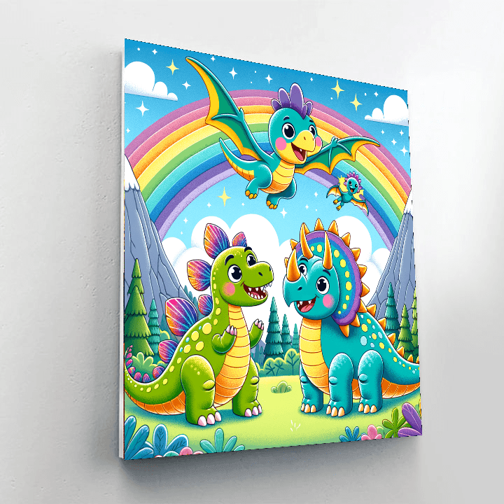 Dazzling Dinosaurs DIY Paint By Numbers