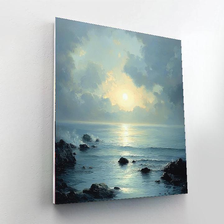 Caspar David Friedrich Inspired Infinite Serenity  Painting By Numbers Kit