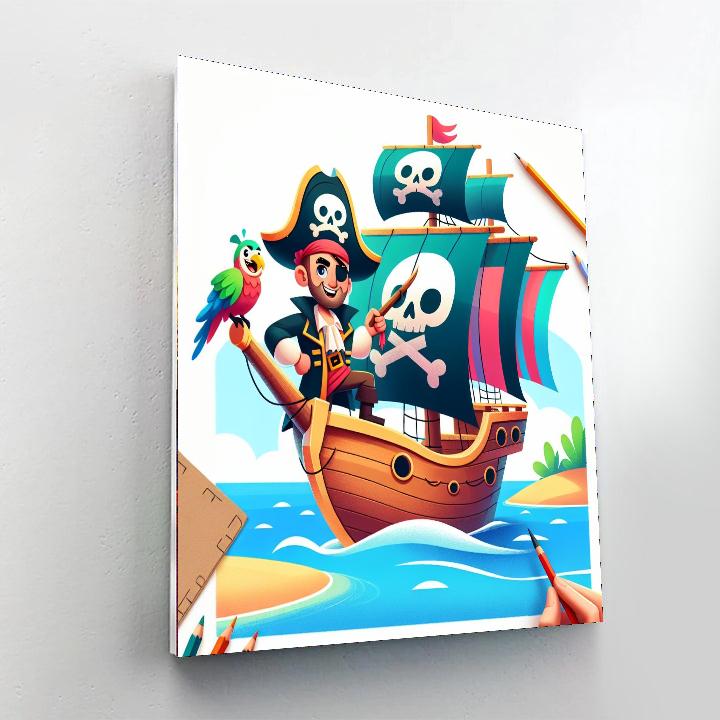 Sailing Pirates Adventure Painting Number Kit