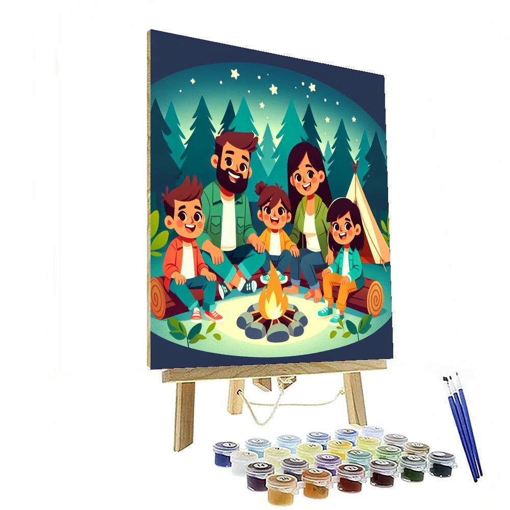 Joyful Camping Expedition Painting Number Kit