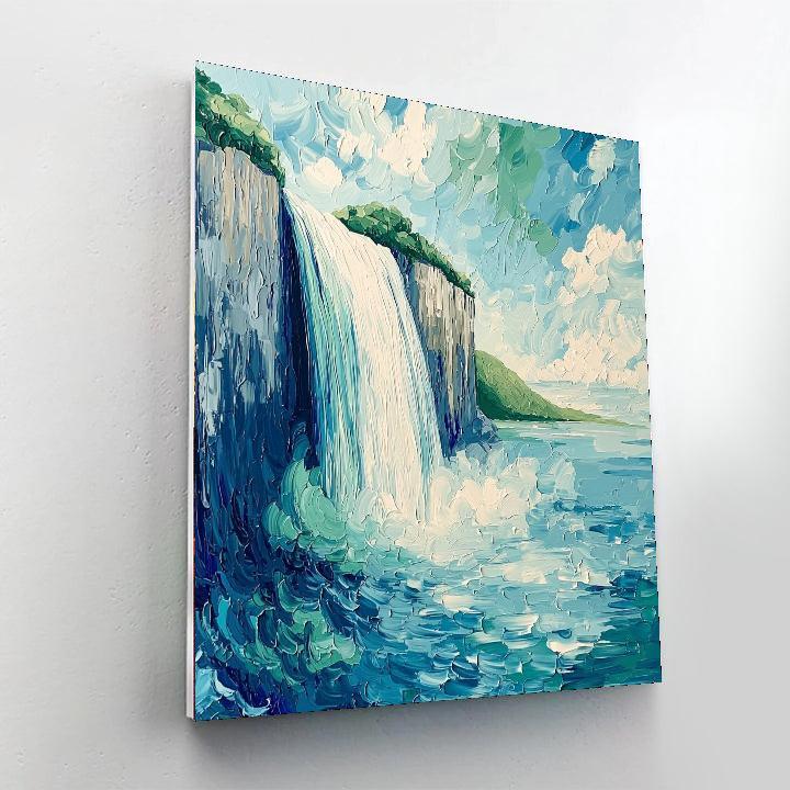 Edvard Munch Inspired Dreamy Waterfall Escape  Paint By Numbers