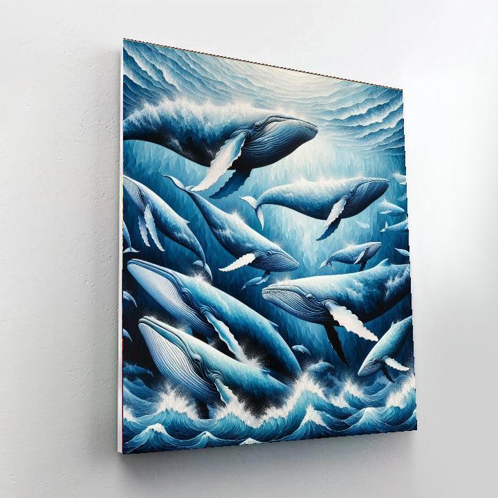 Whale Symphony Migration Painting Number Kit