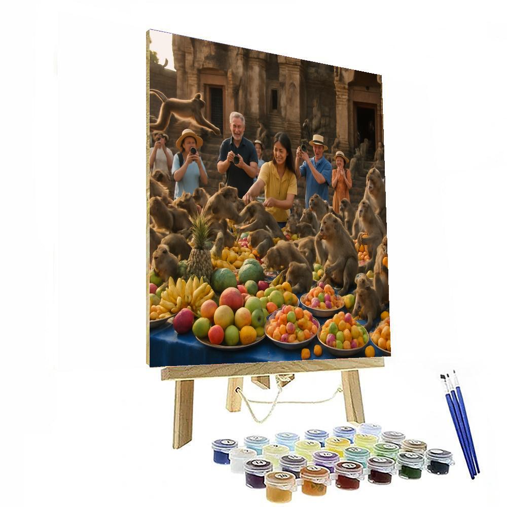 Lopburi Monkey Festival - Lopburi Painting By Numbers Kit
