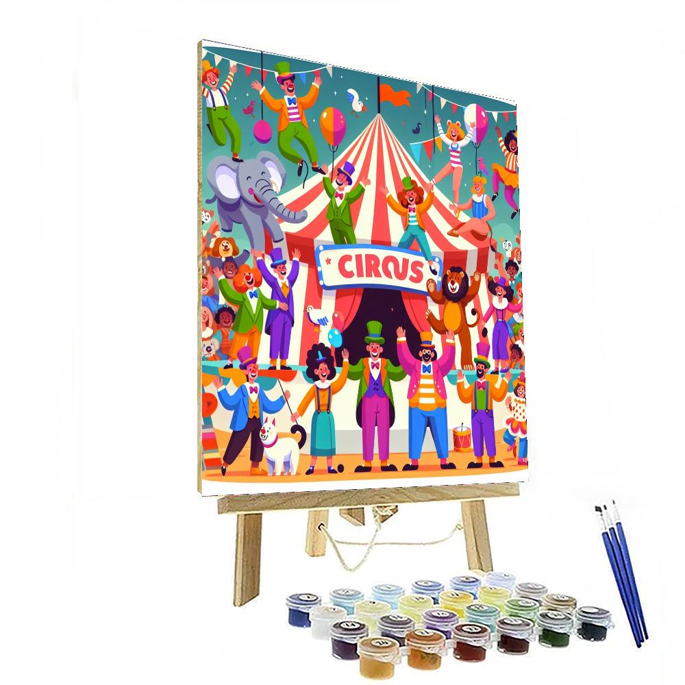 Cheerful Circus Celebration Numbered Painting Kits