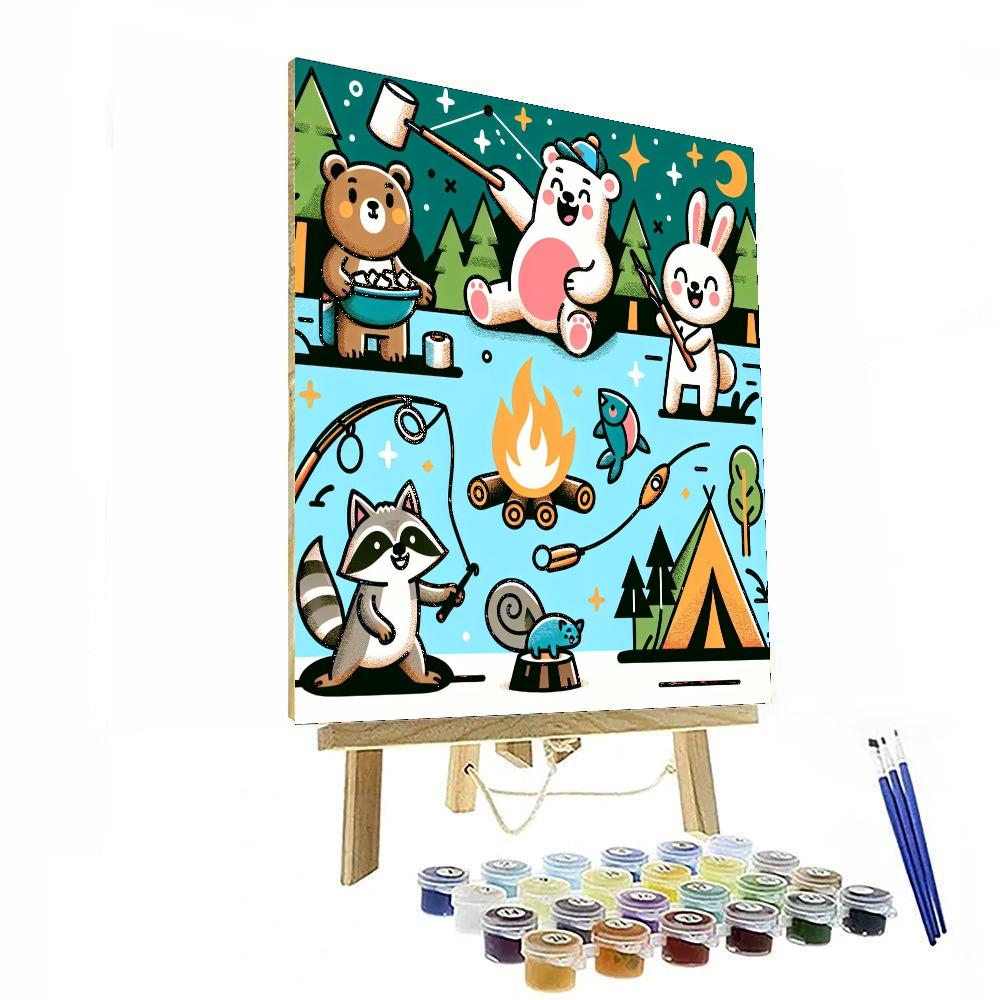 Colorful Creature Camp Numbered Painting Kits