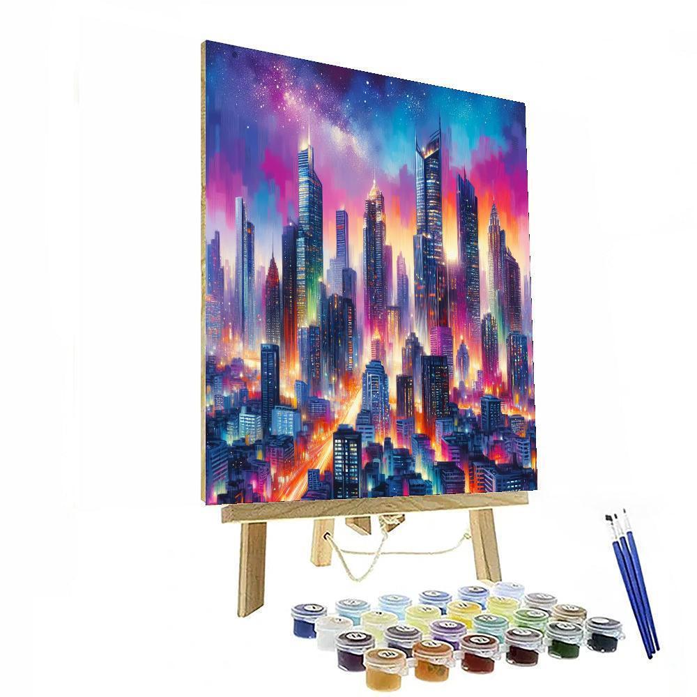 Energetic Urban Cityscape - DIY Painting By Numbers Kit – Artistry Rack