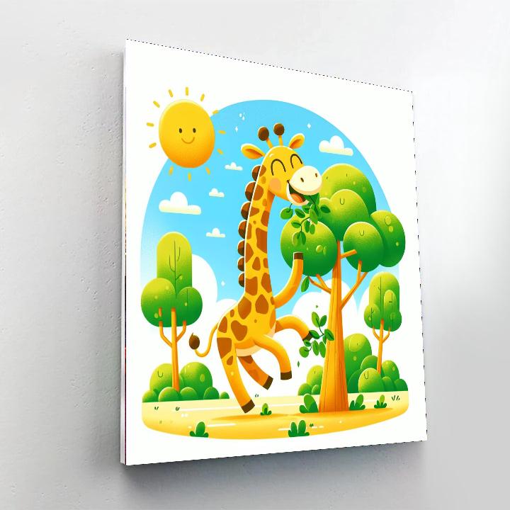 Giggle At The Giraffe Number Painting