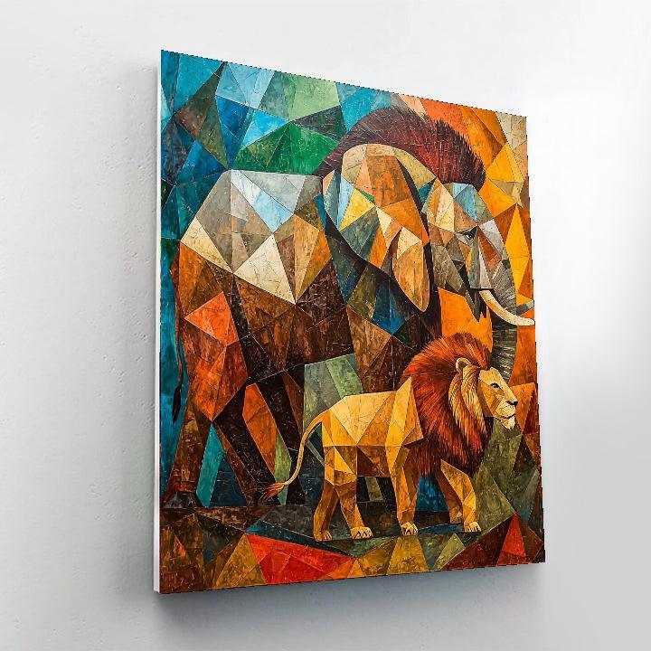 Pablo Picasso Inspired Cubist Safari Adventure  DIY Paint By Numbers