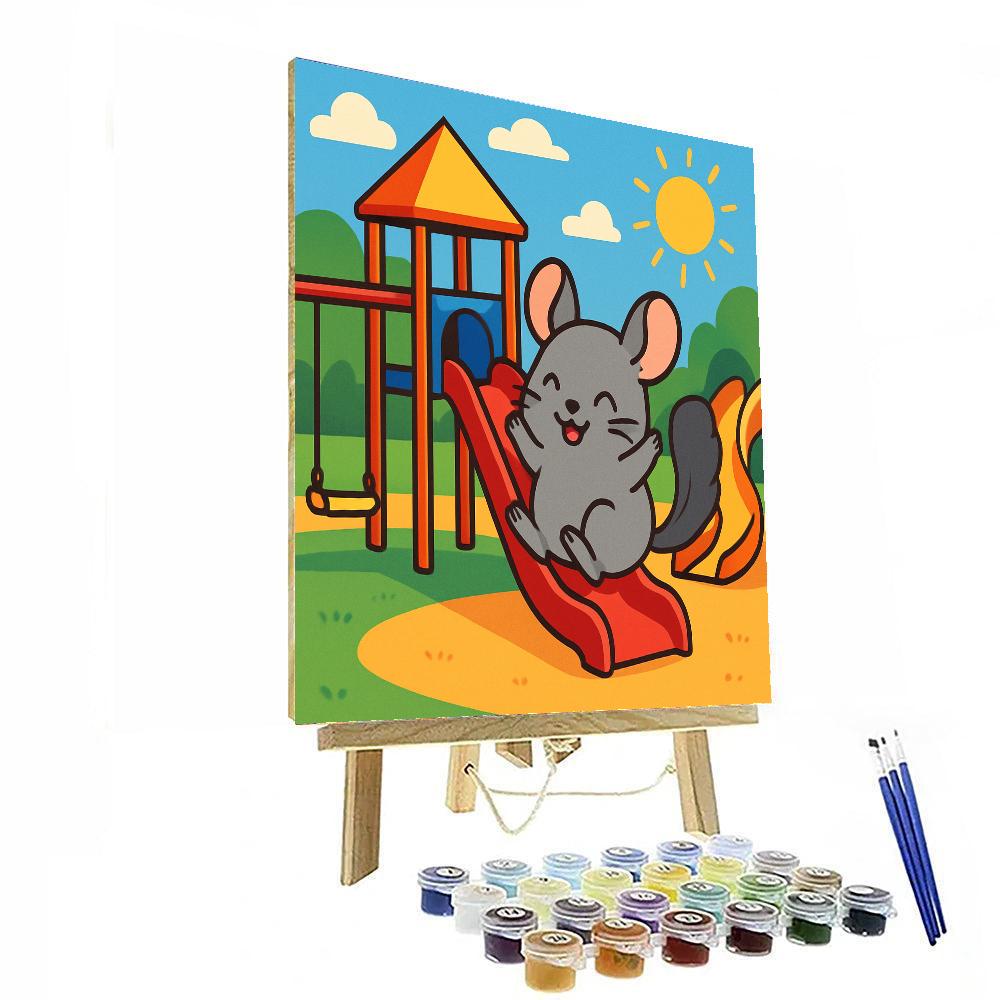 Charming Chinchilla Playground Paint By Numbers Art