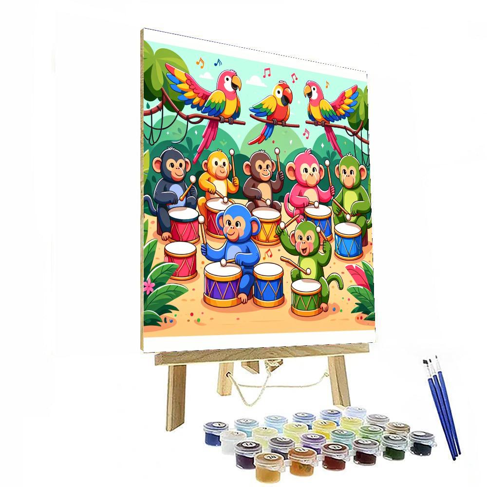 Jungle Drum Party DIY Paint By Numbers