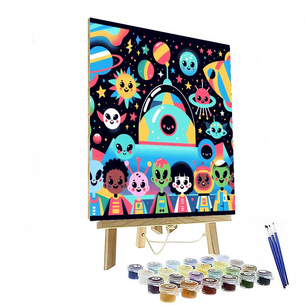 Friendly Space Odyssey Paint By Numbers Art