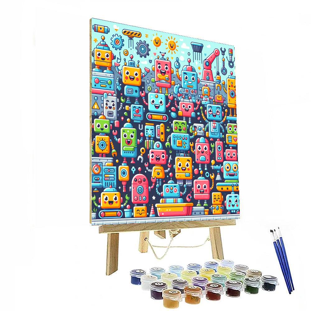 The Magical Robot Factory DIY Paint By Numbers