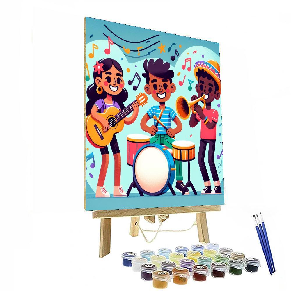 Joyful Musical Band Painting By Numbers Kit
