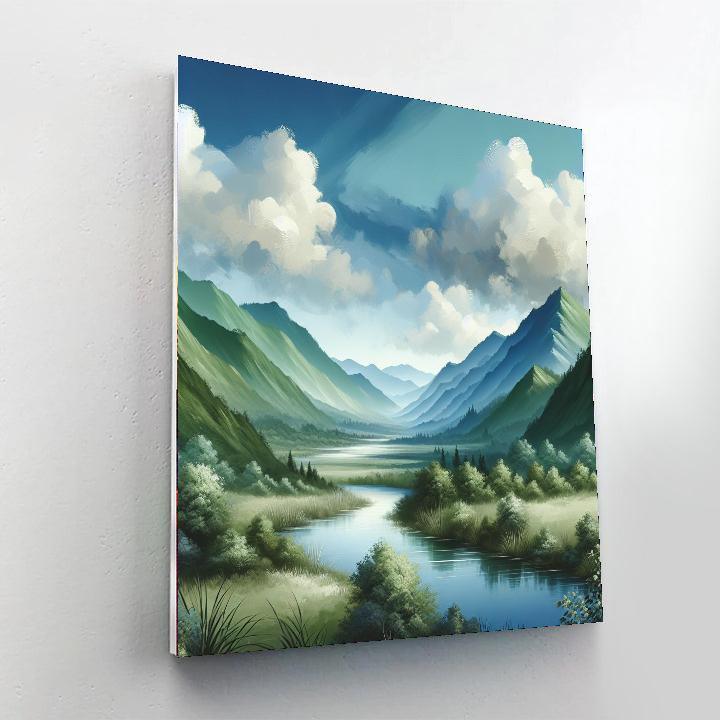 Peaceful Mountain Escape Numbered Painting Kits