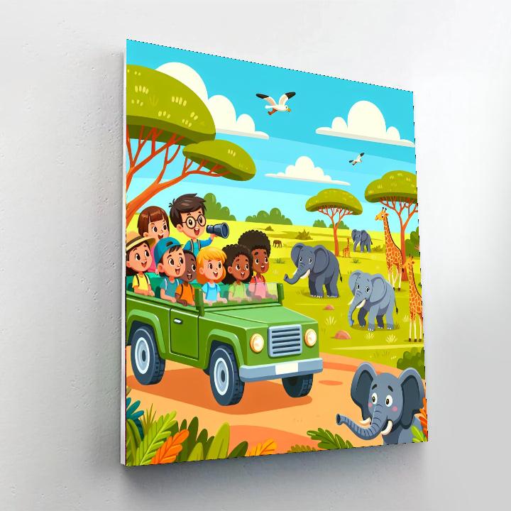 Safari Park Adventure Painting Number Kit