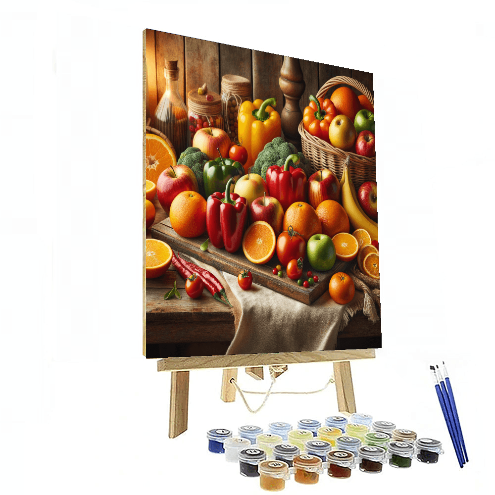 Joyful Farm Fresh Produce Painting Number Kit