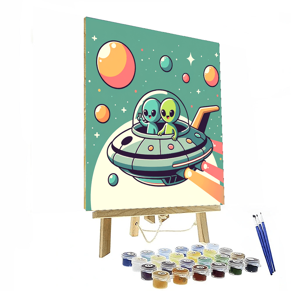 Space Explorer Aliens Painting By Numbers Kit