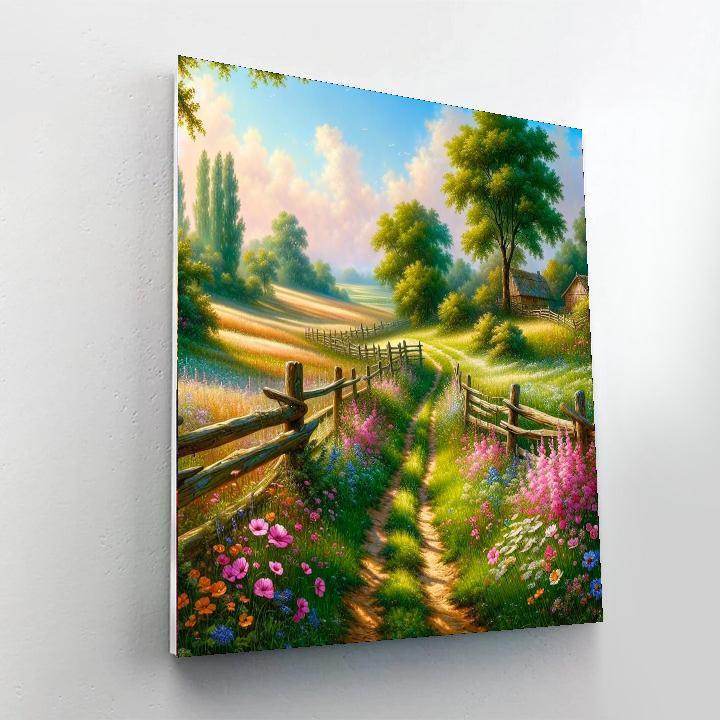 Romantic Countryside Path Numbered Painting Kits