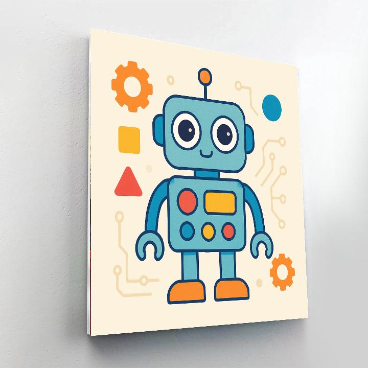Futuristic Robot Buddies Paint By Numbers