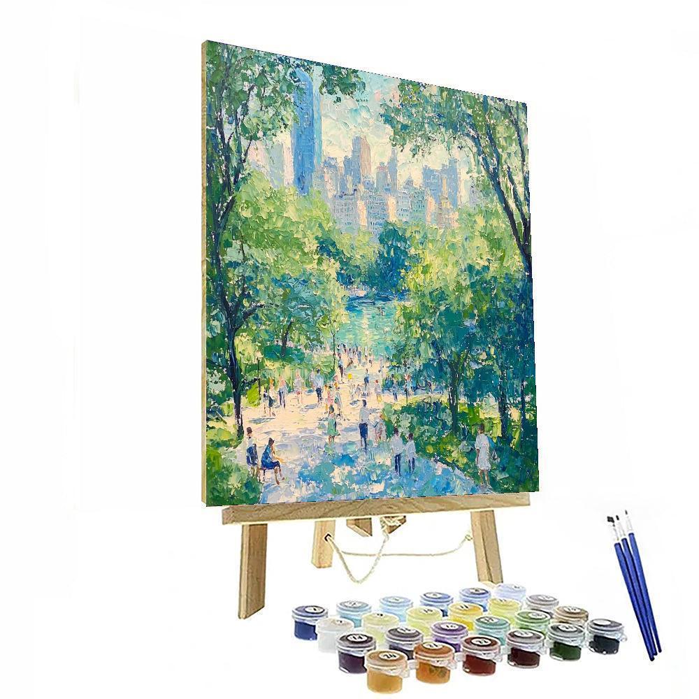 Claude Monet Inspired Impressionist Urban Park  DIY Paint By Numbers