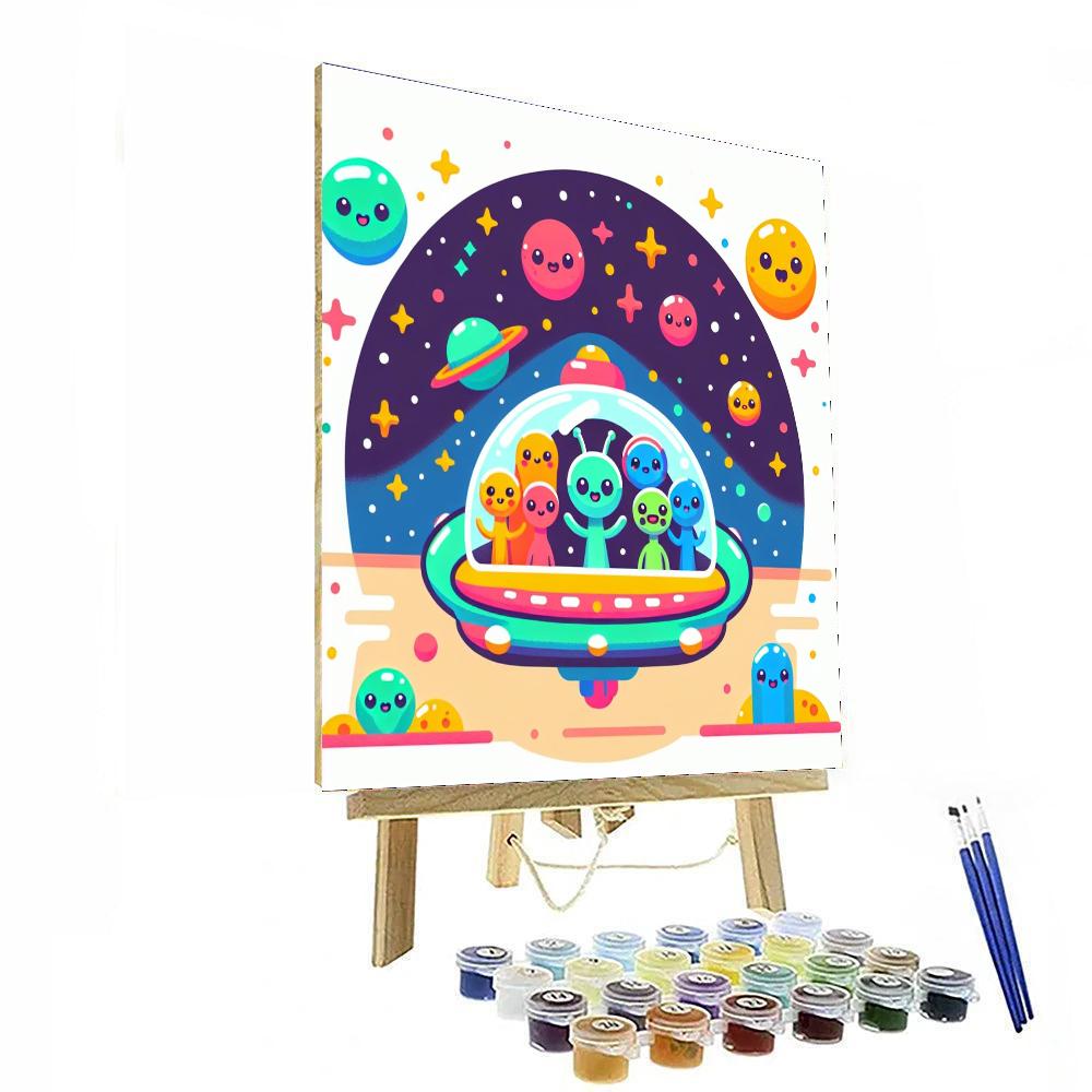 Alien Encounter Fun DIY Paint By Numbers