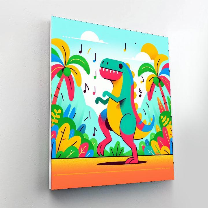 Funky T-rex Paint By Numbers