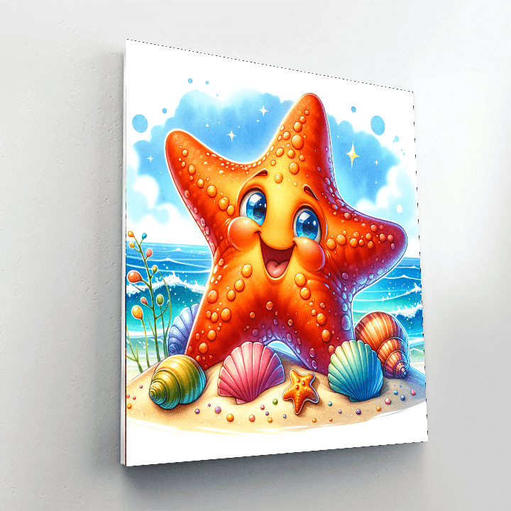 Joyful Starfish - DIY Painting By Numbers Kit