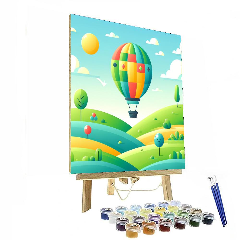 Sky-high Balloon Ride Painting Number Kit