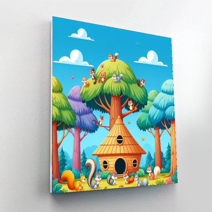 The Great Treehouse Adventure DIY Paint By Numbers