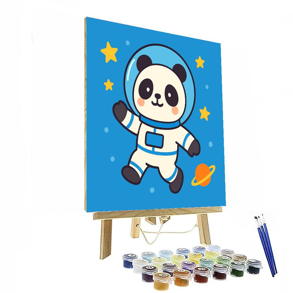 Astronaut Panda DIY Paint By Numbers