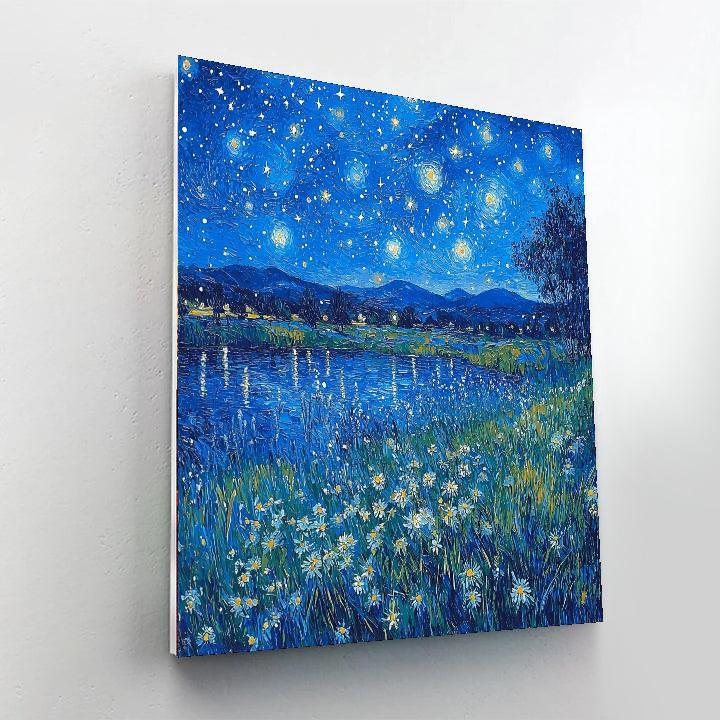 Van Gogh Inspired Celestial Meadows  Painting By Numbers Kit