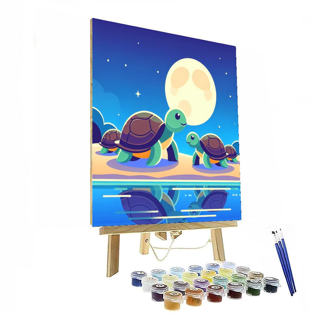 Tranquil Twilight Turtle Numbered Painting Kits