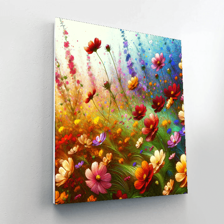 Joyful Flower Fields Paint By Number