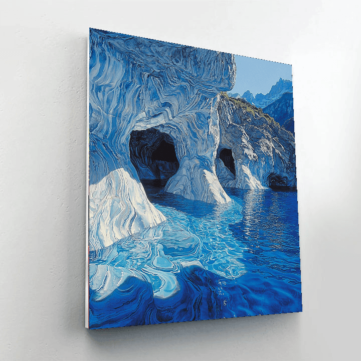 Marble Caves, Chile Painting Number Kit