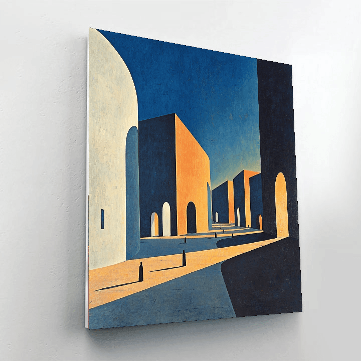 Giorgio de Chirico Inspired Silent City - DIY Painting By Numbers Kit