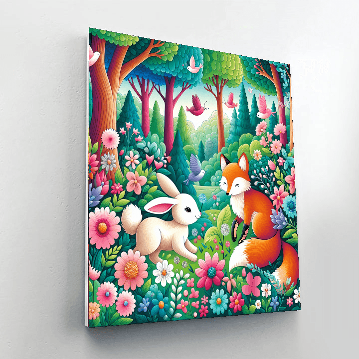 Frolicsome Forest Creatures DIY Paint By Numbers