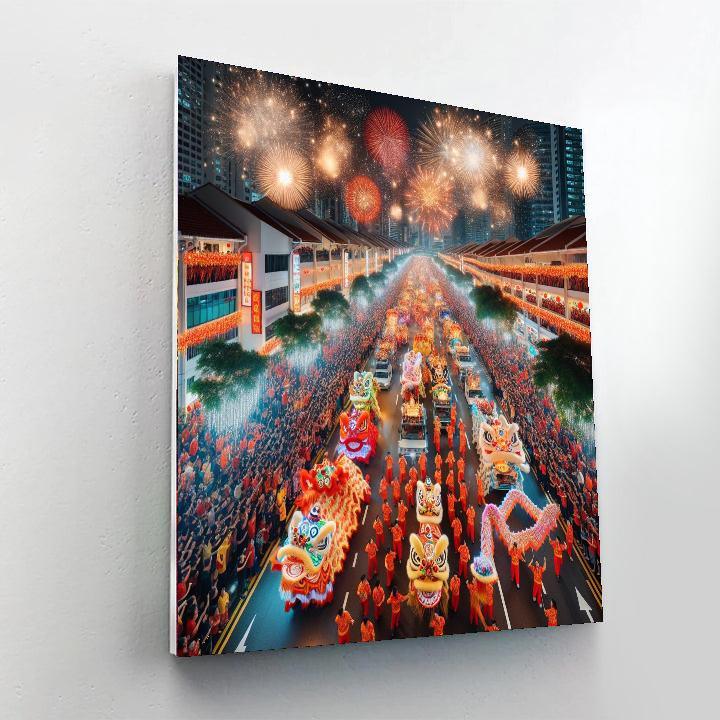 Chinese New Year Parade - Singapore DIY Paint By Numbers