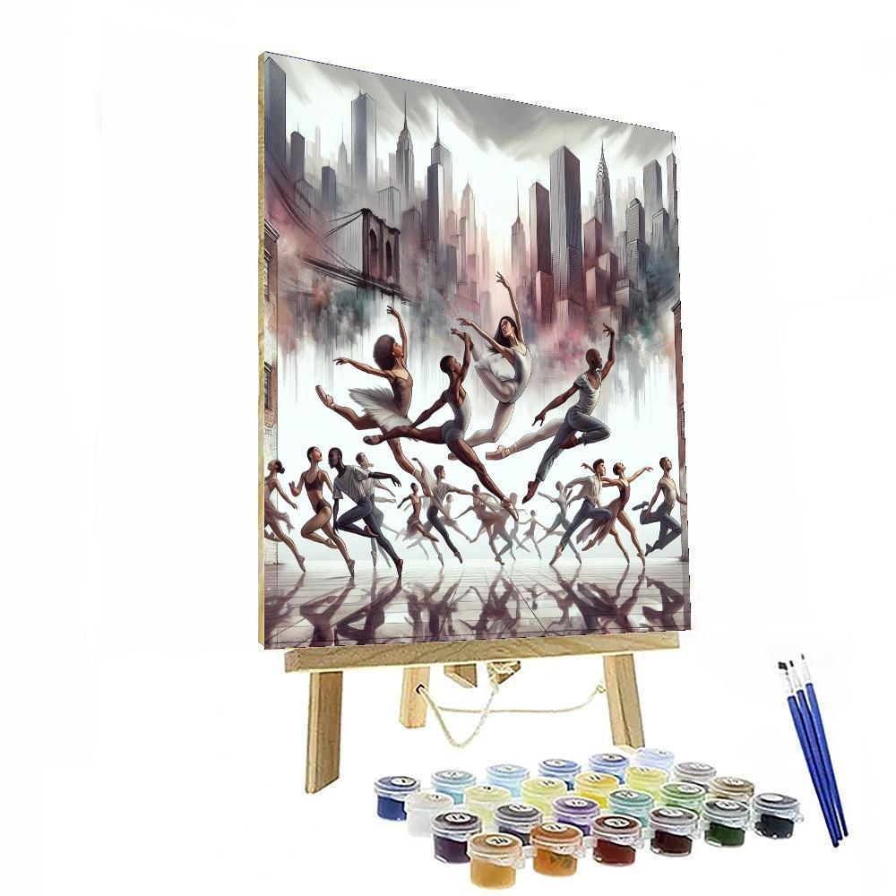 Dynamic Urban Ballet Number Painting