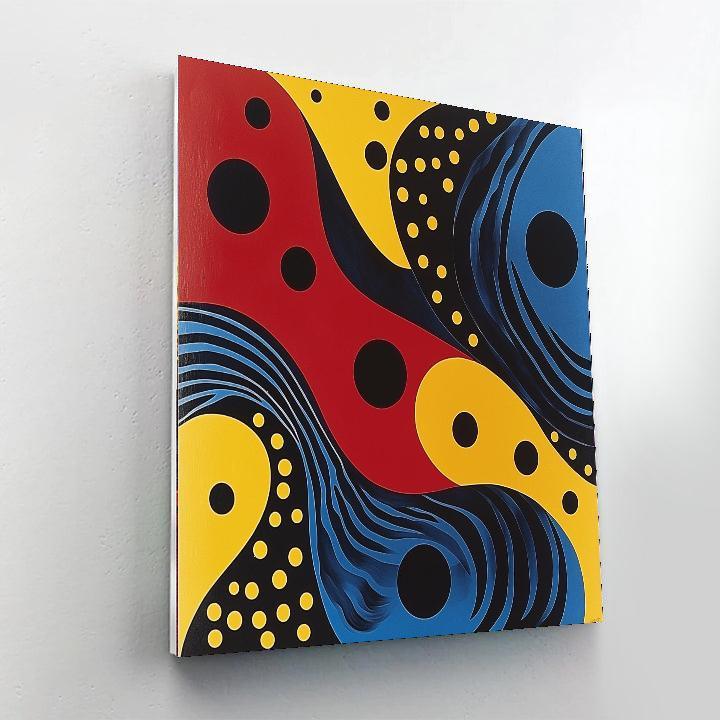 Yayoi Kusama Inspired Vibrant Void  Number Painting