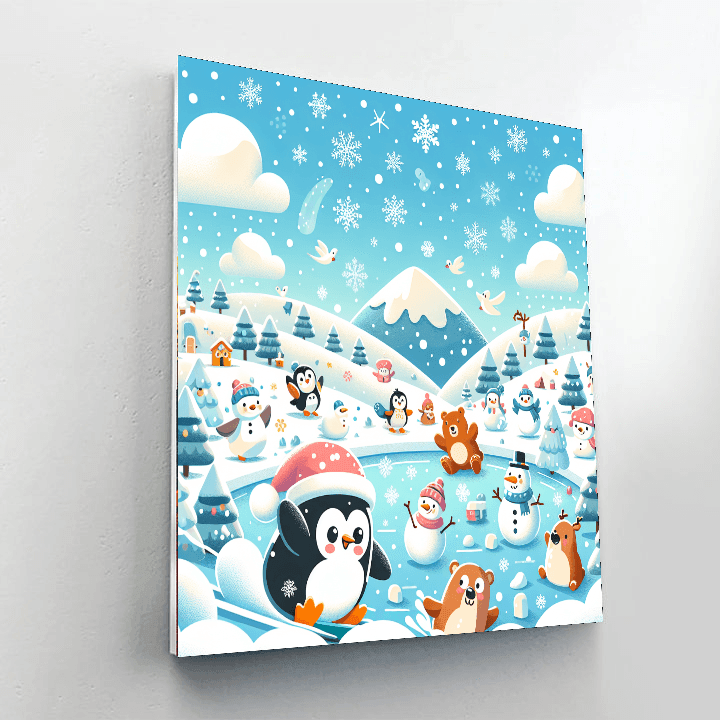 Winter Wonderland Friends DIY Paint By Numbers