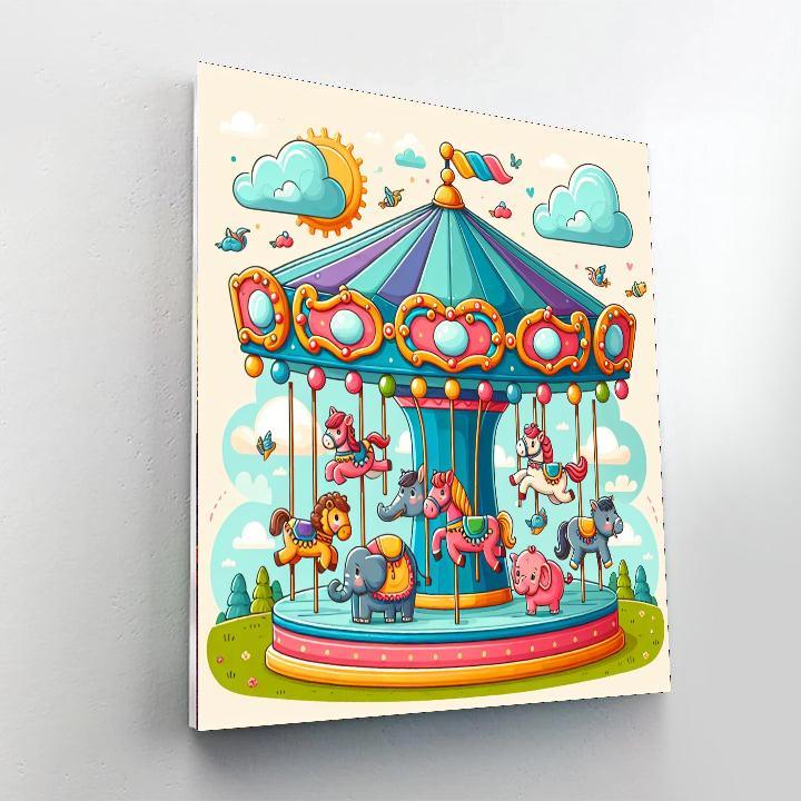 Rainbow Carousel Paint By Color